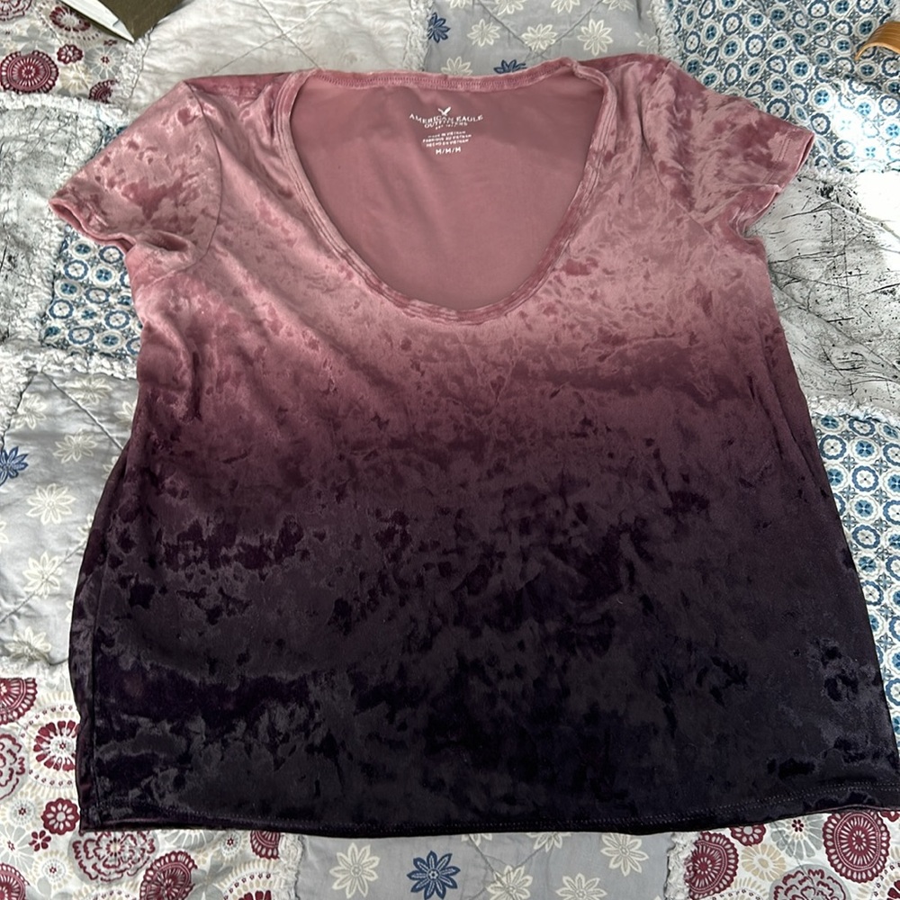 American Eagle outfitters crushed velvet top - Picture 1 of 6